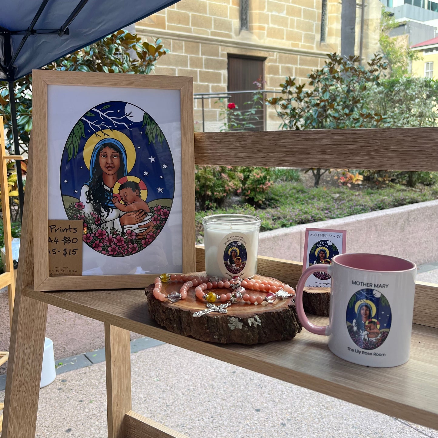 Mother Mary Icon Mug - Australian Flower Series