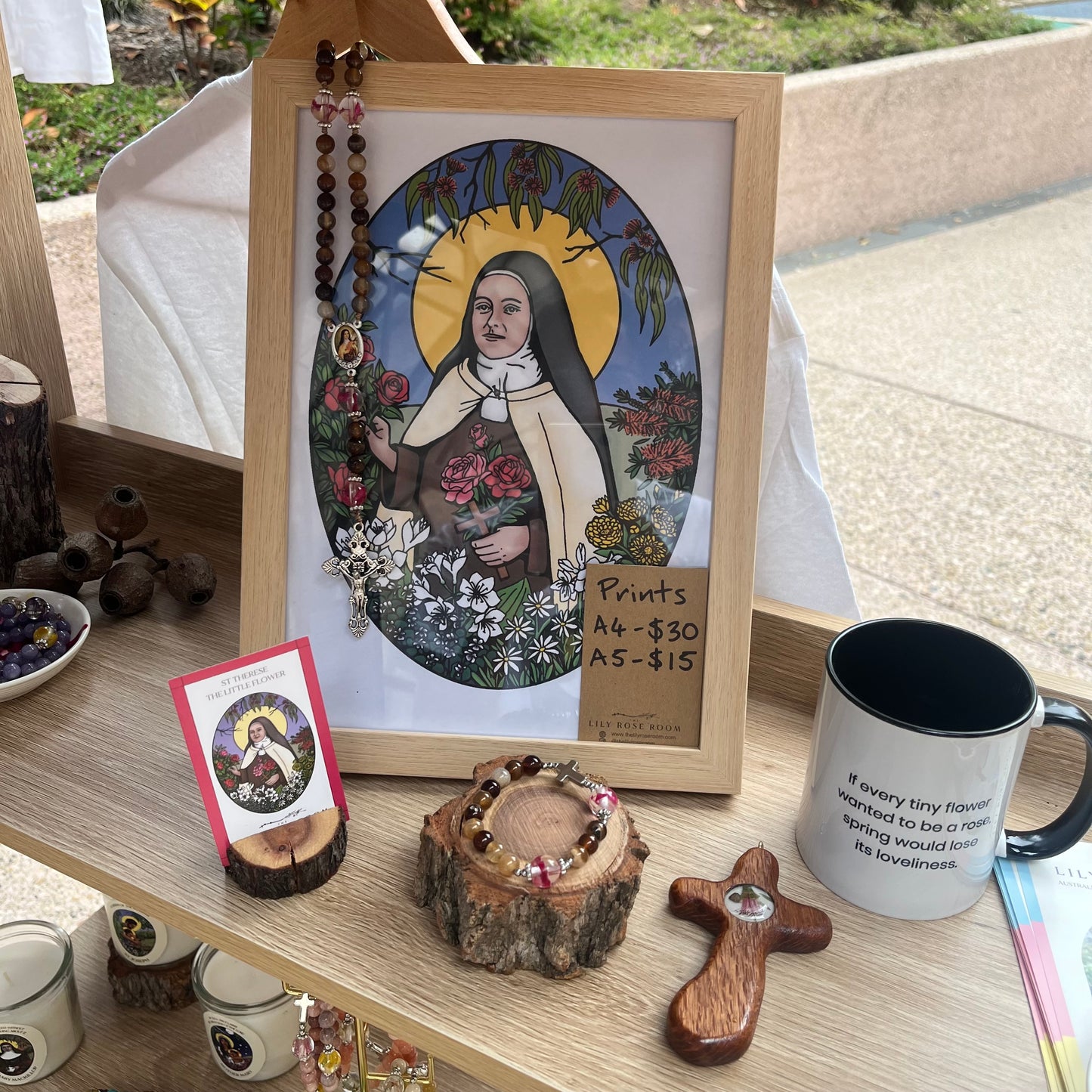 St Therese the little flower Icon A4 Print