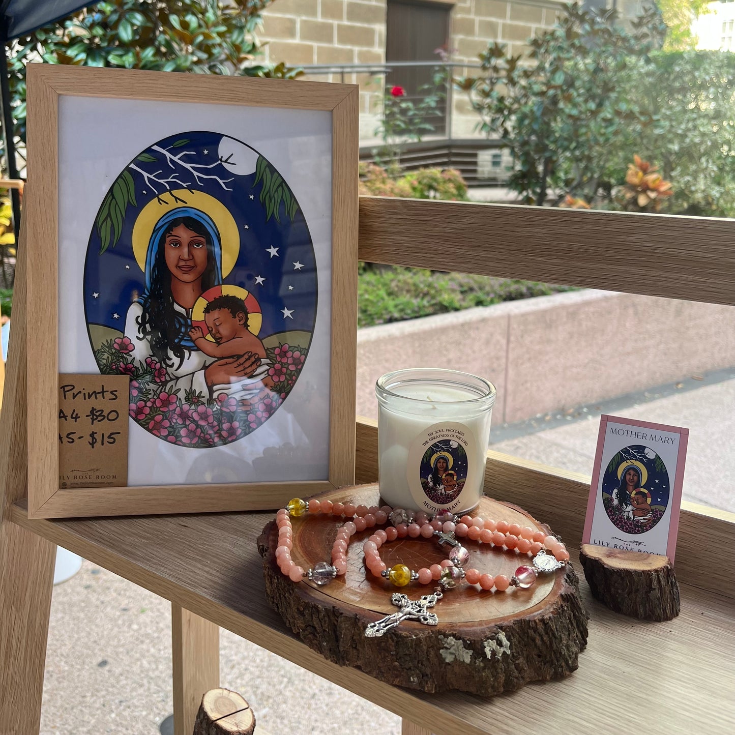 Rosary Inspired by Mother Mary (pink) -Australian Flower Series