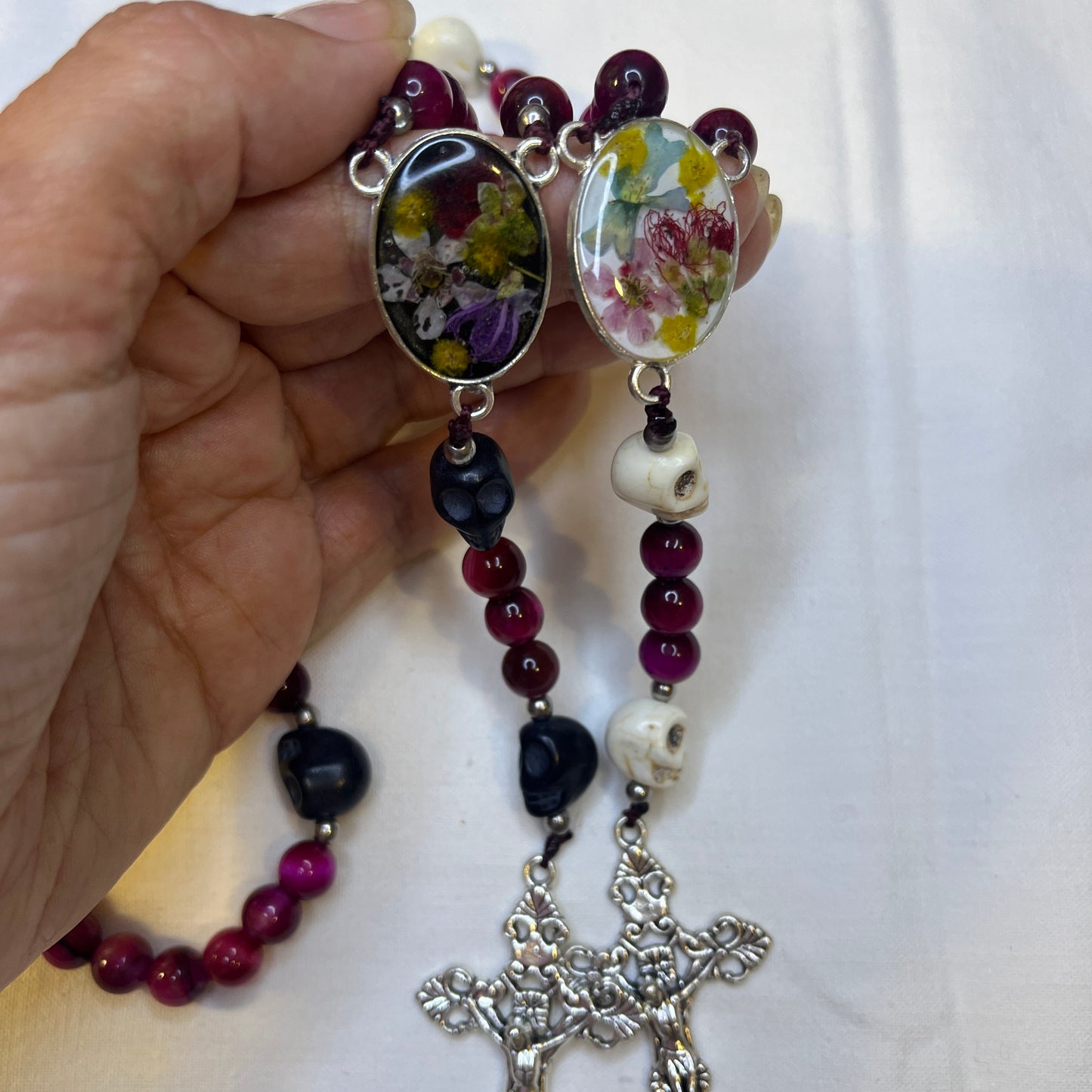 Momento Mori Rosary - Pink