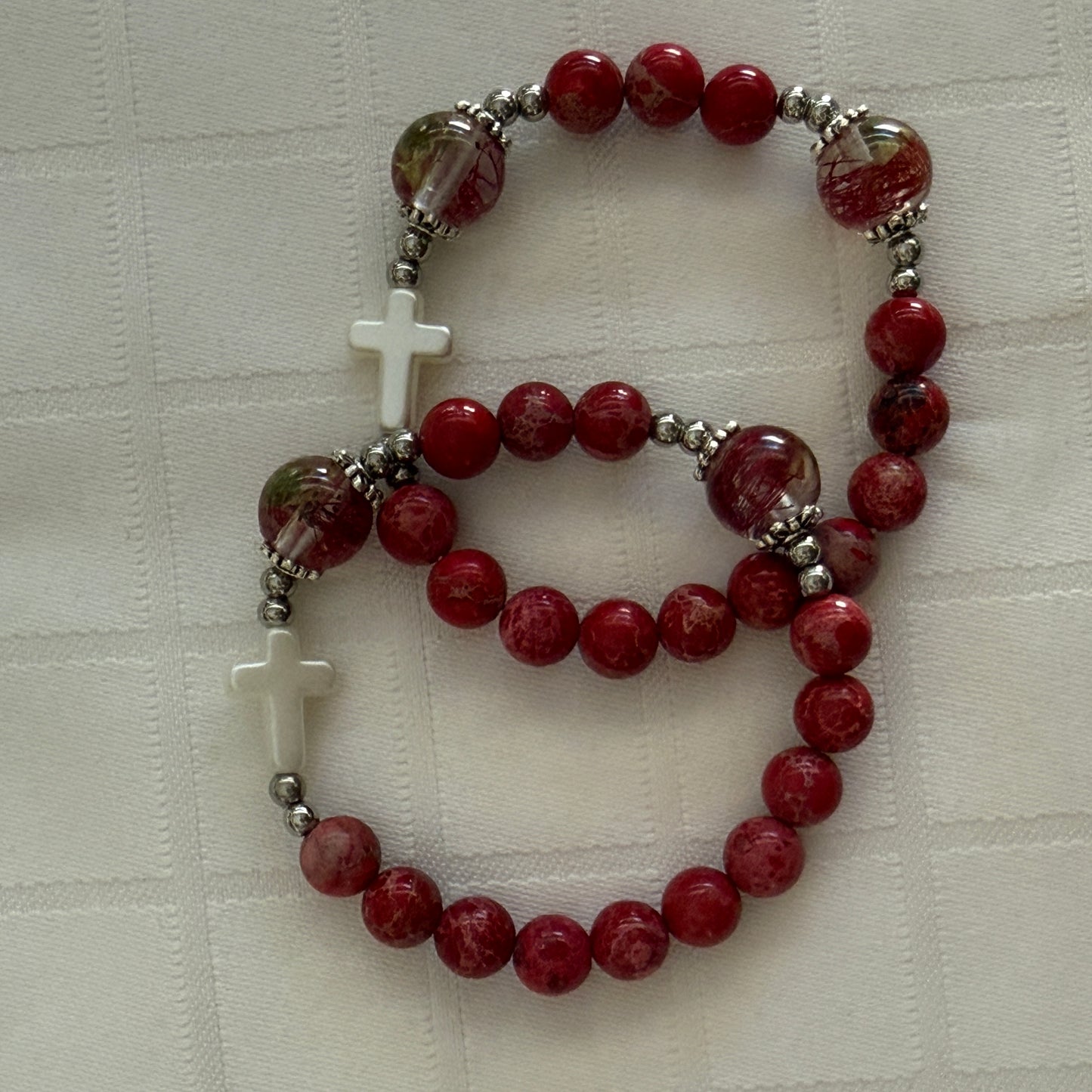 Rosary Bracelet Inspired by The Sacred Heart of Jesus