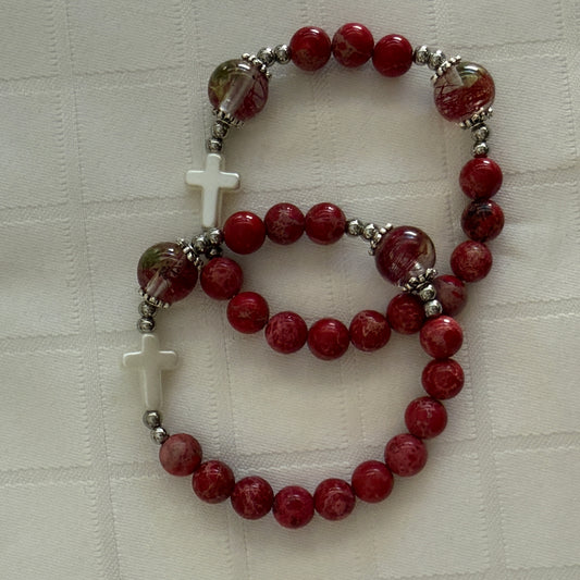 Rosary Bracelet Inspired by The Sacred Heart of Jesus