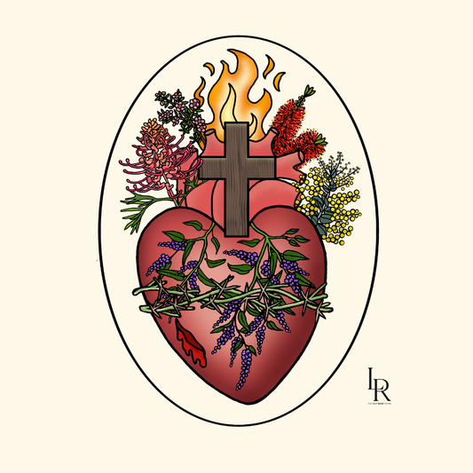 The Sacred Heart of Jesus Icon A4 Print