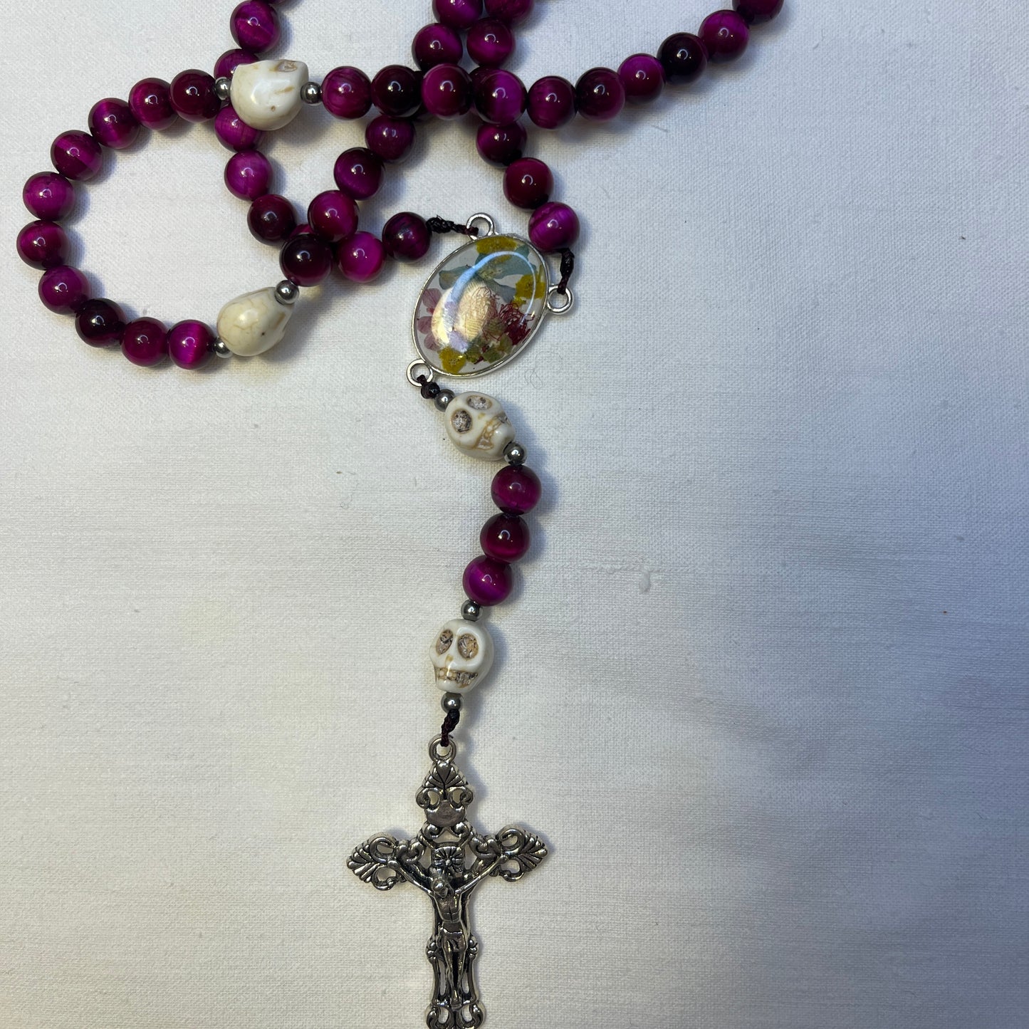 Momento Mori Rosary - Pink