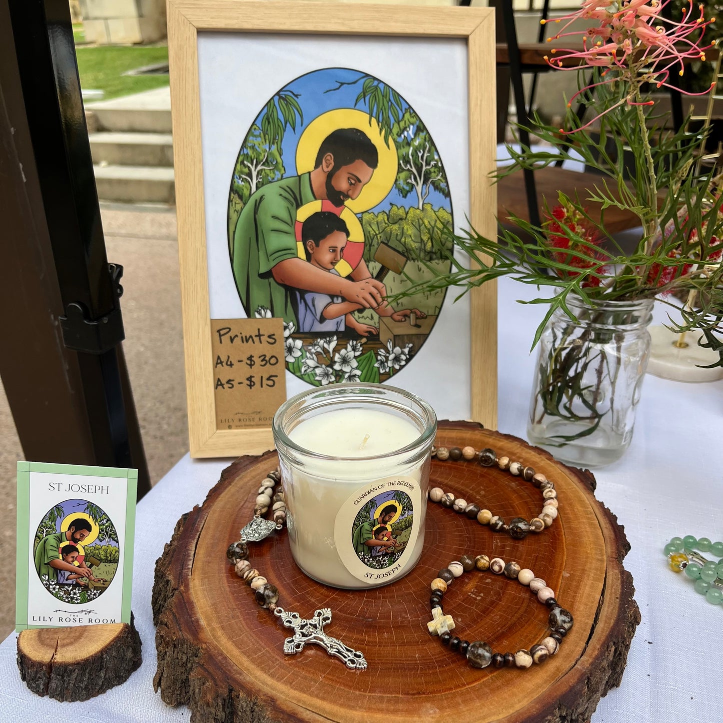 St Joseph Icon A4 Print