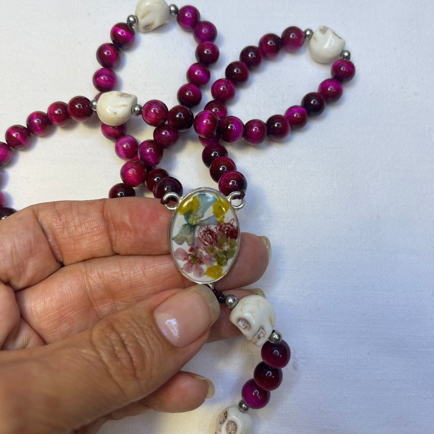 Momento Mori Rosary - Pink