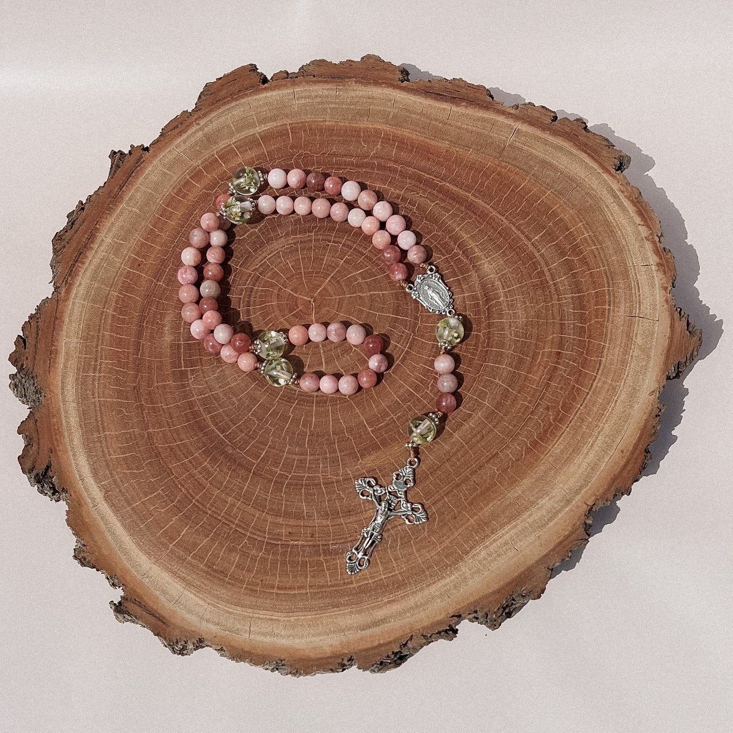 Australian Flower Series Rosary - Inspired by Mother Mary (Pink)