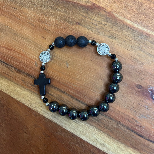 Men’s St Benedict Rosary Bracelet