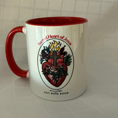 The Sacred Heart of Jesus Icon Mug - Australian Flower Series Mug