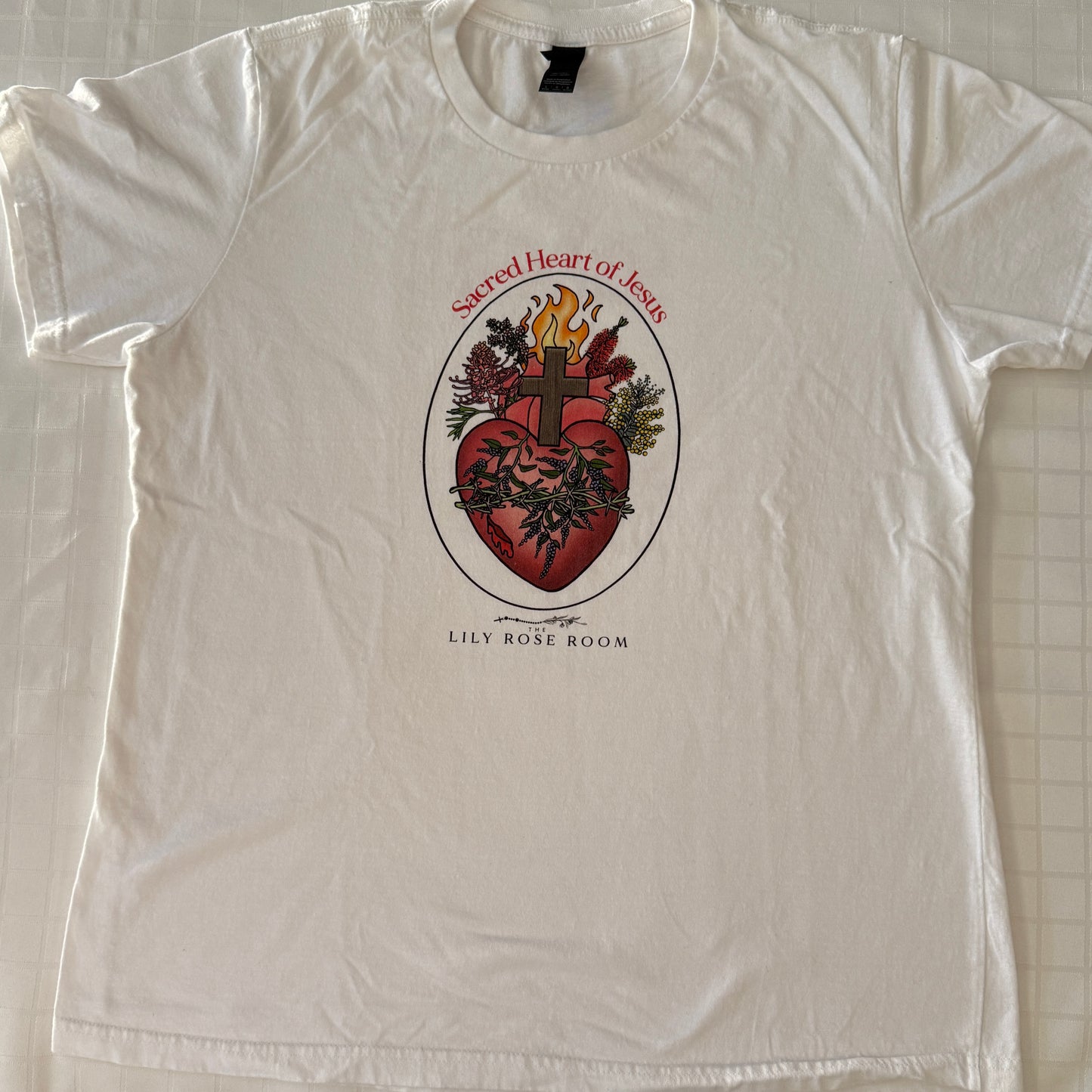The Sacred Heart of Jesus Icon T-Shirt - Australian Flower Series