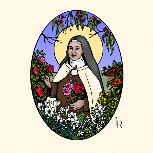 St Therese the little flower Icon A4 Print