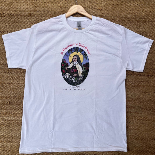 Australian Flower Series Icon T-Shirt: St Therese the little flower