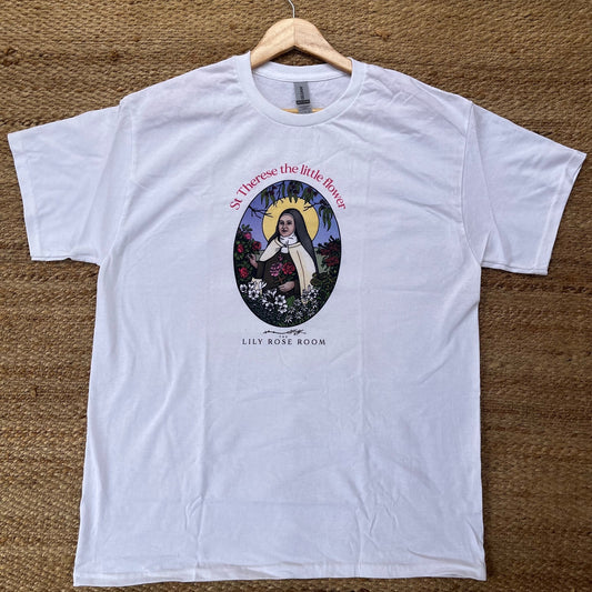 St Therese the little flower Icon T-Shirt - Australian Flower Series