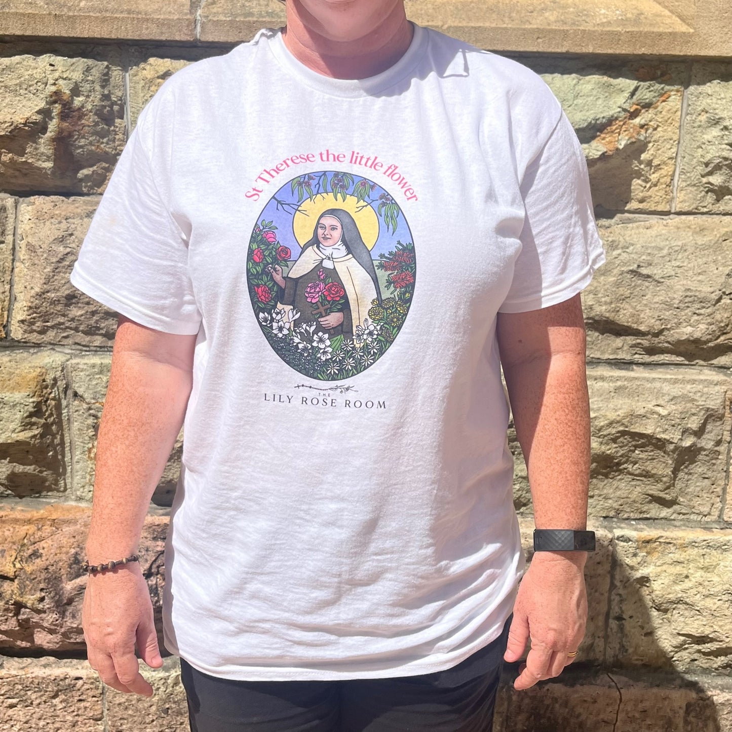 St Therese the little flower Icon T-Shirt - Australian Flower Series